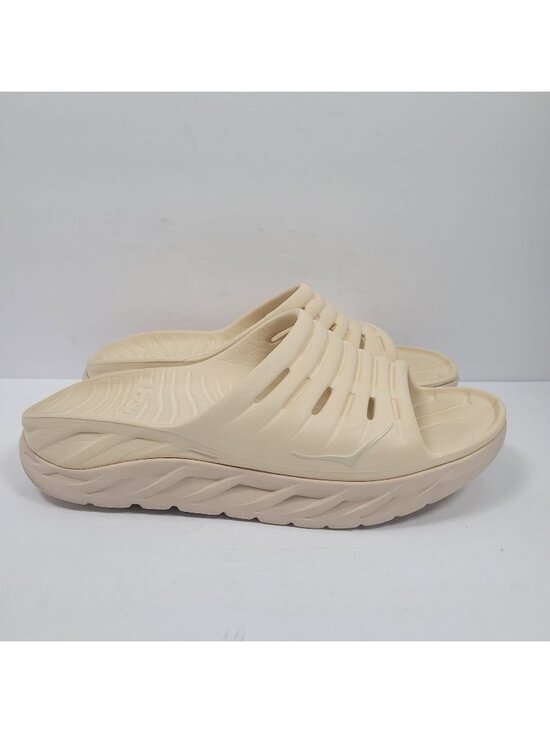 Hoka One One Shoes - Hoka Ora One One Women's Vanilla Beige Recovery Slide Sandals US Size 8